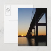 ニューポート(ロードアイランド州)を出発して航行する ポストカード (正面/裏面)