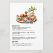 ニューポート、ロードアイランド行き先結婚式 メニュー (裏面)