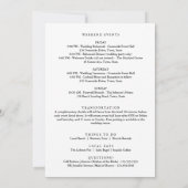 ニューポートRIの結婚ウェルカムウィークエンドの日程 サンキューカード (裏面)