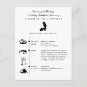 ニューポートRIの結婚週末の日程 エンクロージャーカード (正面)