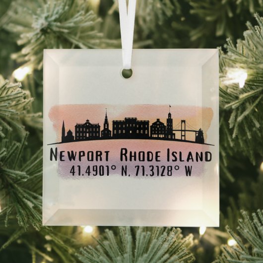 ニューポートRIシティスカイラインガラスオーナメント ガラスオーナメント (インサイチュ)
