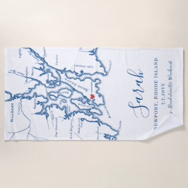 ニューポートRIパーソナライズされたバチェロレッテ週末 ビーチタオル