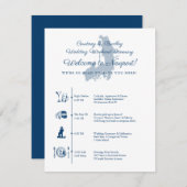 ニューポートRI結婚式の受付時間割表 エンクロージャーカード (正面/裏面)