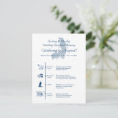 ニューポートRI結婚式の受付時間割表 エンクロージャーカード (スタンド正面)