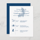 ニューポートRI結婚式当日の行程表 エンクロージャーカード (正面/裏面)