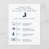 ニューポートRI結婚式週末の予定タイムライン エンクロージャーカード (正面)