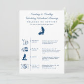 ニューポートRI結婚式週末の予定表 招待状 (スタンド正面)