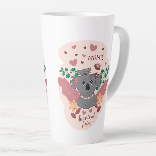 ニューマサバイバルジュースかわいいコアララテマグカップ カフェラテマグ (右アングル)