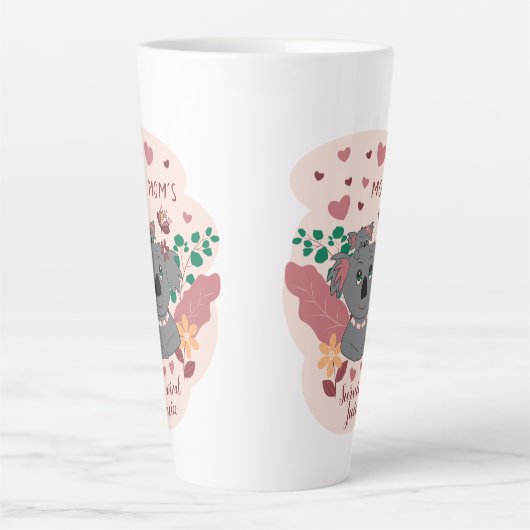 ニューマサバイバルジュースかわいいコアララテマグカップ カフェラテマグ (正面)