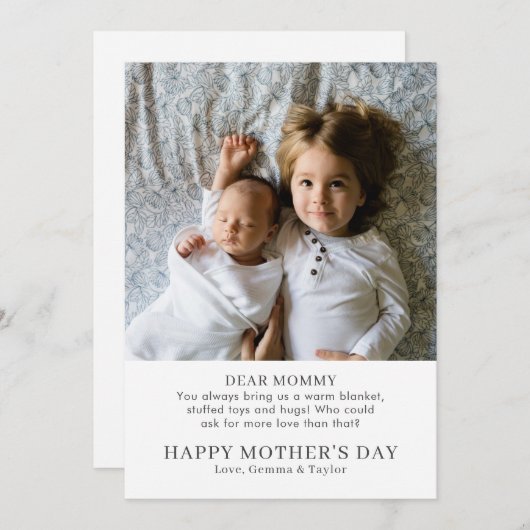 ニューマママザーズ日フォトホリデーカード シーズンカード (正面/裏面)