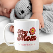 ニューマレトロピンクの花カスタムの年 コーヒーマグカップ