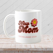 ニューマレトロピンクの花カスタムの年 コーヒーマグカップ