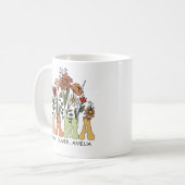 ニューマワイルドフラワーファースト誕生日&ベビーシャワー コーヒーマグカップ (正面左)