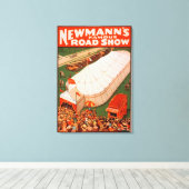 ニューマンの有名な魔法ロードテントショーのポスター キャンバスプリント (インサイチュ (ウッドフロア))