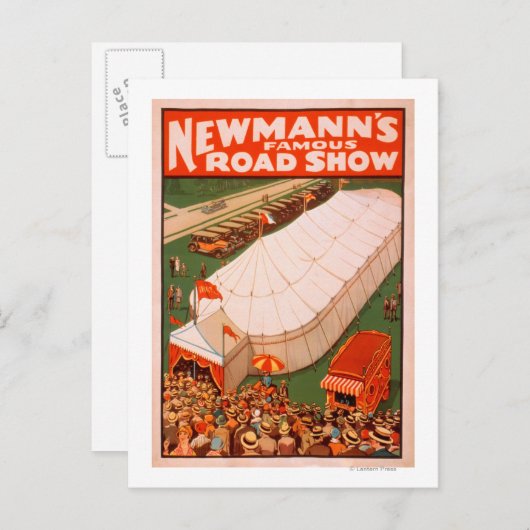 ニューマンの有名な魔法ロードテントショーのポスター ポストカード (正面/裏面)