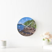 ニューマンサウンド（縦） ラウンド壁時計 (ホーム)