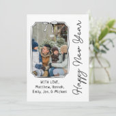 ニューミニマルな黒と白の写真 - お正月 シーズンカード (スタンド正面)