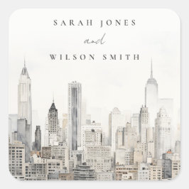 ニューミニマルヨークシティスカイラインウォーター結婚カラー スクエアシール