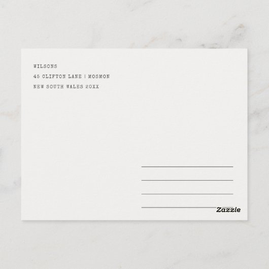 ニューミニマルヨークシティスカイライン水彩旅行 ポストカード (裏面)