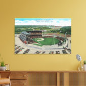 ニューミルウォーキーカウンティスタジアムの空中表示 キャンバスプリント (インサイチュ (リビング))