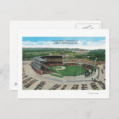 ニューミルウォーキーカウンティスタジアムの空中表示 ポストカード (正面/裏面)