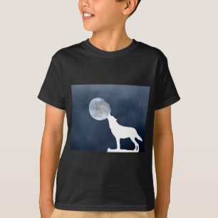 ニュームーン-吠える狼 Tシャツ