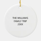 ニューメキカスタムシコ家族旅行Keepsakeクリスマス セラミックオーナメント (裏面)