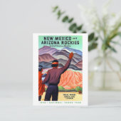 ニューメキシコとアリゾナロッキー、ヴィンテージ旅行 ポストカード (スタンド正面)