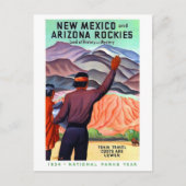 ニューメキシコとアリゾナロッキー、ヴィンテージ旅行 ポストカード (正面)