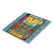 ニューメキシコのお土産エイリアンバルーンツィアタイルトリベット タイル (側面)