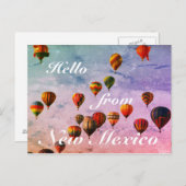 ニューメキシコのカラフルな熱気の気球 ポストカード (正面/裏面)
