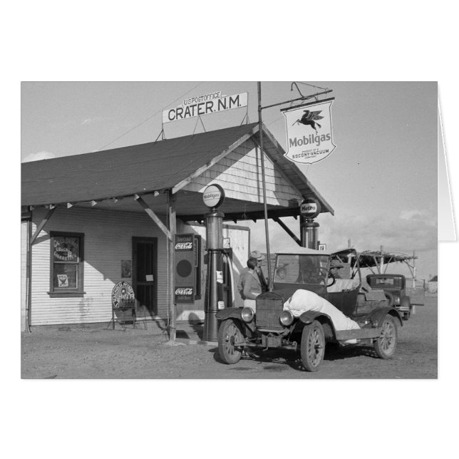 ニューメキシコのガソリンスタンド, 1936年 (正面横)