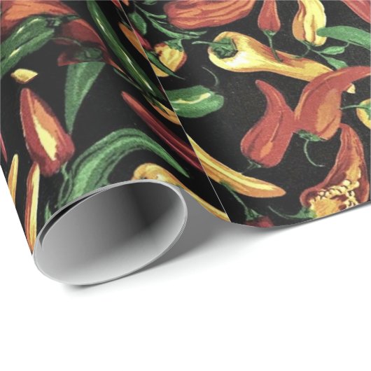 ニューメキシコのクリスマスはEnchiladas Chiliの香り ラッピングペーパー (ロールコーナー)