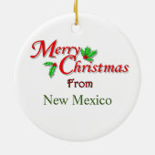 ニューメキシコのクリスマスツリーのオーナメント セラミックオーナメント (裏面)