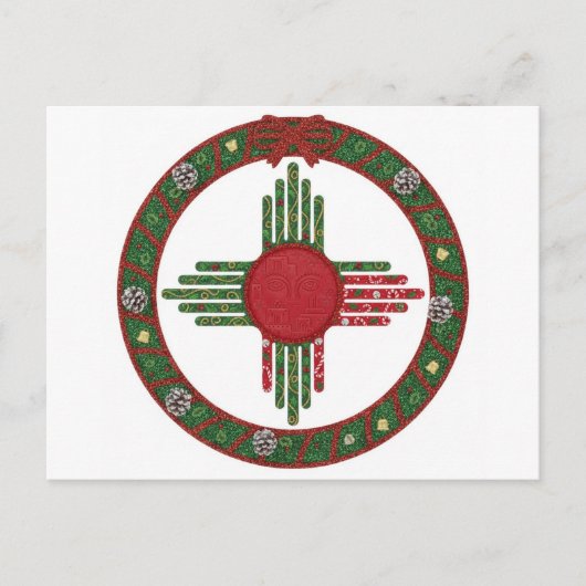 ニューメキシコのクリスマス インビテーションポストカード (正面)