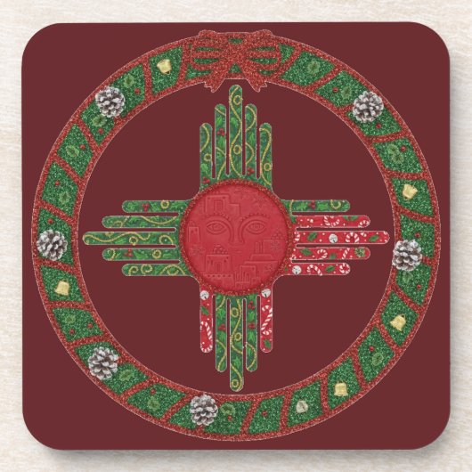 ニューメキシコのクリスマス コースター (正面)