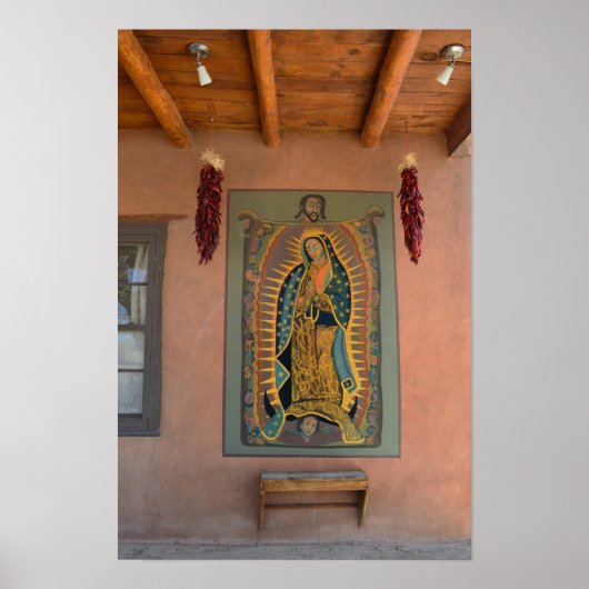 ニューメキシコのグアダルーペの聖母の壁画 ポスター (正面)