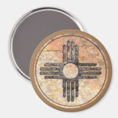 ニューメキシコのジアサンシンボル マグネット (正面/裏面)