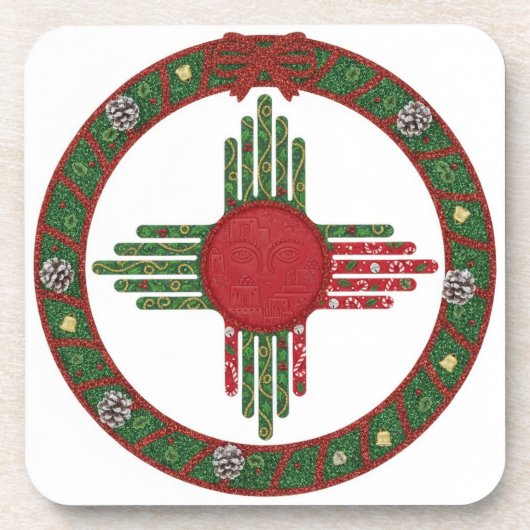 ニューメキシコのジアサン・クリスマス コースター (正面)
