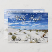 ニューメキシコのホワイトサンズ国家記念碑 ポストカード (正面/裏面)