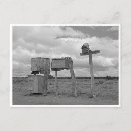 ニューメキシコのヴィンテージの農村メールボックス ポストカード