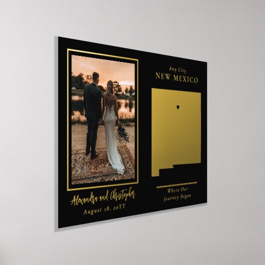 ニューメキシコの写真を撮り始め結婚た場所 箔ポスター (レイダウン)