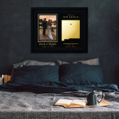 ニューメキシコの写真を撮り始め結婚た場所 箔ポスター