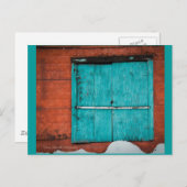 ニューメキシコの冬のターコイズの窓。 ポストカード (正面/裏面)