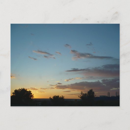ニューメキシコの夕日はがき ポストカード (正面)