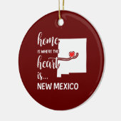 ニューメキシコの家はハート セラミックオーナメント (左)