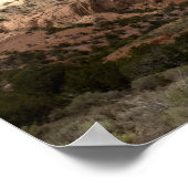 ニューメキシコの山々の色を越えて移動する雲 ポスター (角)