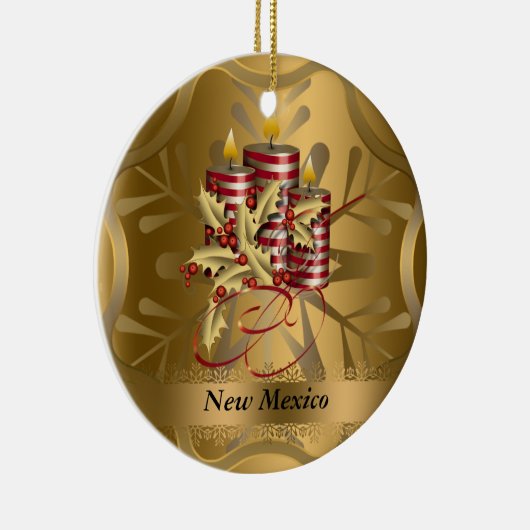 ニューメキシコの州のクリスマスのオーナメント セラミックオーナメント (右)