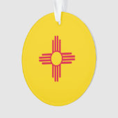 ニューメキシコの州の旗のデザイン オーナメント (正面)