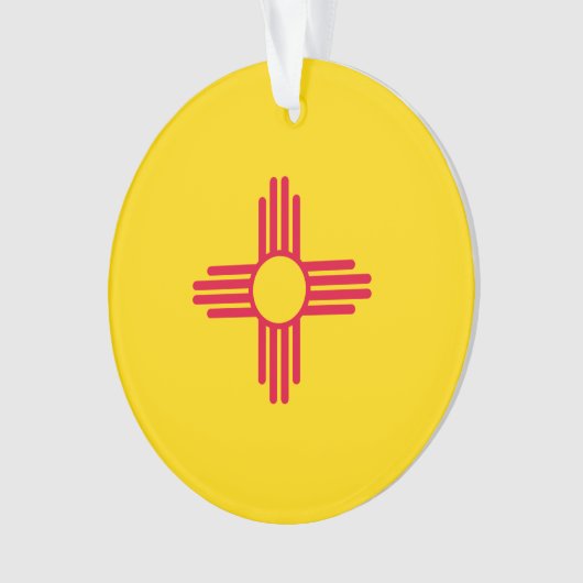 ニューメキシコの州の旗のデザイン オーナメント (正面)